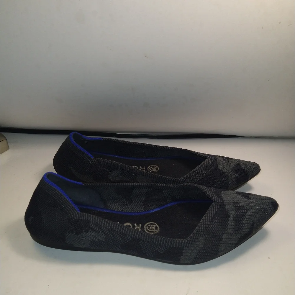 Rothy's The Point Camo Knit Flats Shoes Women's sz 7.5.